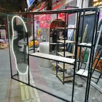 آینه فریم چوبی ضخیم سندبلاست کلیردار کد33|آینه|ارومیه, |دیوار