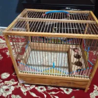 قفس پرنده خیلی قدیمی و دست ساز چوبی