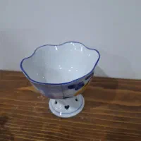 بستنی خوری گل آبی  سینی چای ولیوان