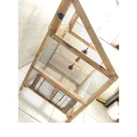 قفس چوبی دست‌ساز بزرگ محکم