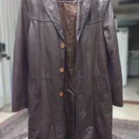 پالتو چرم طبیعی شکلاتی زنونه وارداتی اصل