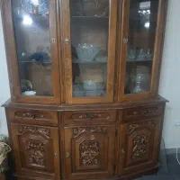 بوفه دو تیکه تمام چوبی