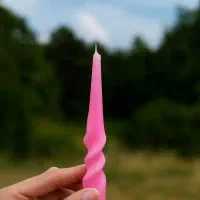 شمع  مدل سه پیچ قلمی رنگ بندی دلخواه