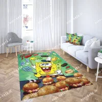 ست فرش و پرده باب اسفنجی