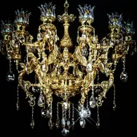 لوسترملائکه جنس برنج با کریستال های ترک