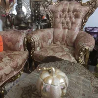 مبل استیل تراش کار دست با پارچه ترک