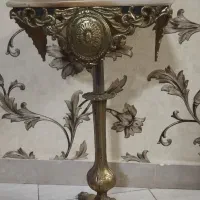 میز تلفن برنزی سنگین وپرکار