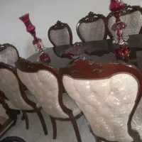 سرویس مبلمان و ناهاخوری چوب راش درجه یک درحدنو|مبلمان خانگی و میز عسلی|تهران, شهمیرزادی|دیوار