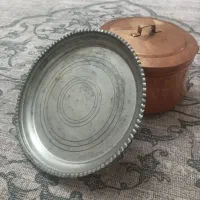 سینی مسی قدیمی شمعدان قدیمی برنج