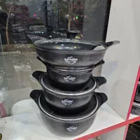 سرویس قابلمه وتابه ۱۰پارچه چدن گرانیت مهیا مهر|ظروف پخت‌وپز|قم, ولیعصر|دیوار