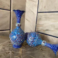 تنگ و بستنی خوری مینا کاری مسی|صنایع دستی و سایر لوازم تزئینی|اصفهان, جاوان|دیوار