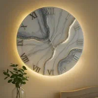 ساعت دیواری رزینی شیک و مدرن