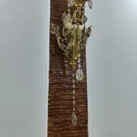 دو عدد لوستر برنز فرشته ی ۱۶شاخه ویک عدد دیوارکوب|لوستر و چراغ آویز|بهارستان, |دیوار