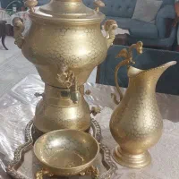 سرویس سماور /سینی/پارچ/کاسه طلایی|سماور، چای‌ساز، قهوه‌ساز|گرگان, |دیوار