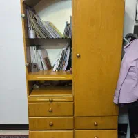 کمد دیواری نوجوان کاملاً چوبی