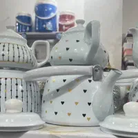 کتری لعابی و قوری چینی