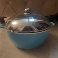 قابلمه چدن باروکش گرانیت سایز ۳۲دسینی اصل ایتالیا