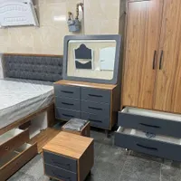 سرویس خواب تمام mdf مشکی/ فروشگاه تخت و تشک آرام|تخت و سرویس خواب|کرج, منظریه|دیوار