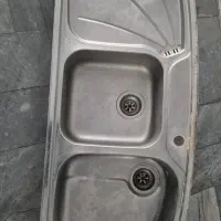 سینک دو لگنه استیل اخوان