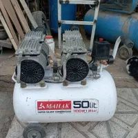 پمپ باد ۵۰ لیتری سایلنت ۴ سیلندر محک