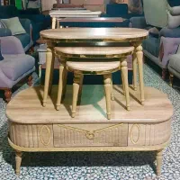 میزجلومبلی بیضی دوکشووکیوم،جلومبلی بغل گردست کامل