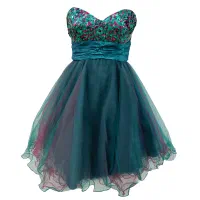 لباس مجلسی عروسکی دکلته پولکی