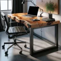 تولید انواع میزهای نهار خوری و جلو مبلی اسلب چوبی