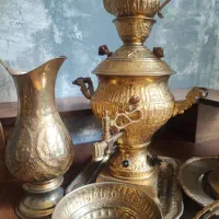 سماور و قلیون برنجی|کلکسیون اشیاء عتیقه|مشهد, هنرستان|دیوار