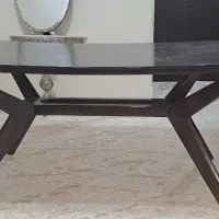 میز ناهارخوری ۶ نفره (بدون صندلی) و آینه و میزش