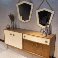 کنسول میز تلویزیون جاکفشی جلومبل عسلی