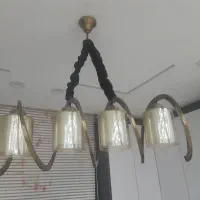 لوستر فنری ۴شعله.برنز.