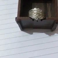 انگشتر نقره زنانه   دو رنگ