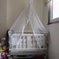 تخت گهواره نوزاد و کودک سفید رنگ مارک aybi baby