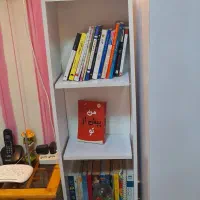 قفسه کتابخانه رنگ سفید