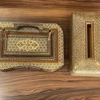 اکسسوری خاتم کاری  جاکارتی و جای دستمال|صنایع دستی و سایر لوازم تزئینی|کرج, اتحاد|دیوار