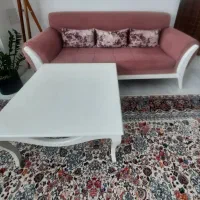 مبل ۷ نفره تمیز و نو بامیز ودوتا جلو مبلی|مبلمان خانگی و میز عسلی|همدان, |دیوار