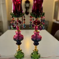 آباژور رنگی /شمعدان رنگی برقی