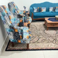 مبل و جلو مبلی به همراه رومیزی|مبلمان خانگی و میز عسلی|کرمانشاه, |دیوار