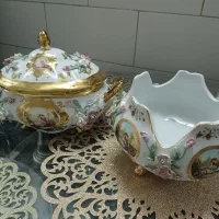 چینی طلاکوب گل برجسته لیلی مجنون