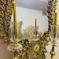 آینه شمعدون کنسول برنز