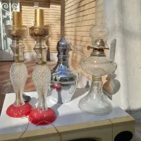 چراق نفتی ولاله گلدان قدیمی