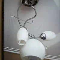 لوستر سه شاخه سفید  سالم قیمت یک میلیون