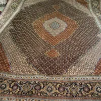 (فرش حق زاده)فرش۱۲متری۵۵رج اصل مارالان گل ابریشم