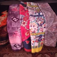 روسری‌های نخی و مجلسی قواره کوچک و بزرگ بسیار زیبا