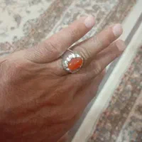 انگشتر دست ساز علیزاده تبریز با عقیق یمنی کهنه