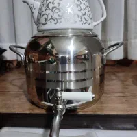 ست کتری وقوری استیل کف چدن رو گازی