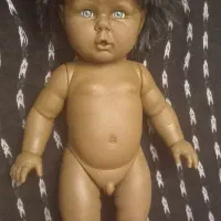 عروسک قدیمی سیاهپوست ۵۰ سانتی اسپانیایی berjusa