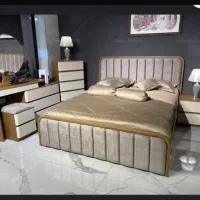 مبل کویین فرانسه تخت فرانسه جهیزیه کامل چوبی|مبلمان خانگی و میز عسلی|اردبیل, |دیوار