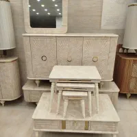 میز و گلمیز جلو مبلی عسلی ام دی اف وکیوم