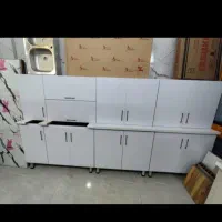 کابینت فلزی درب چوبی ۳متری پیش ساخته رباط کریم